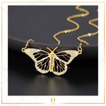 Personalized Blinged Butterfly Necklace