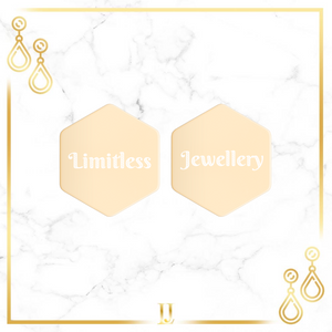 Personalized Hexagon Stud Earrings - Limitless Jewellery