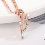 Iced Heart Initial Necklace