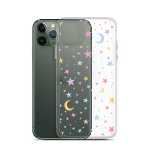 Moonlight Stars Clear iPhone Case