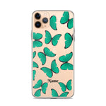 Personalized Green Butterflies iphone Case