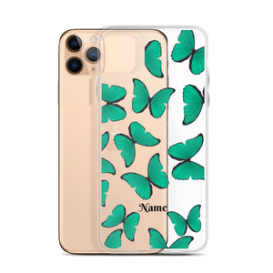 Personalized Green Butterflies iphone Case