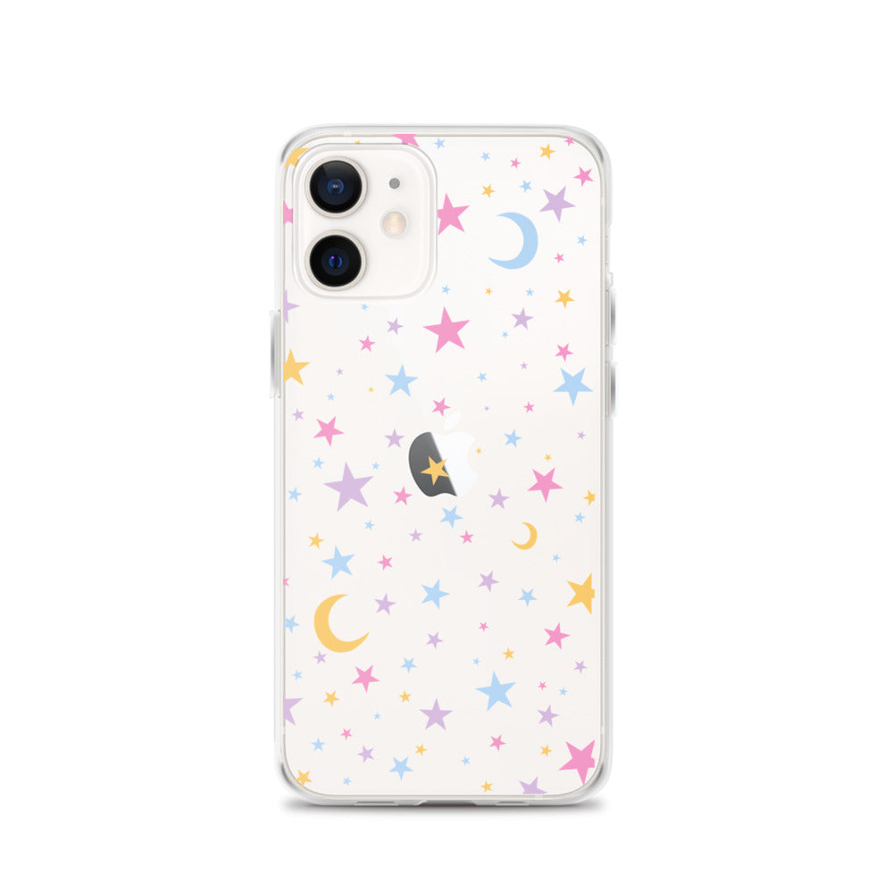 Moonlight Stars Clear iPhone Case