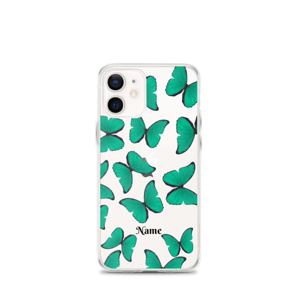 Personalized Green Butterflies iPhone Case