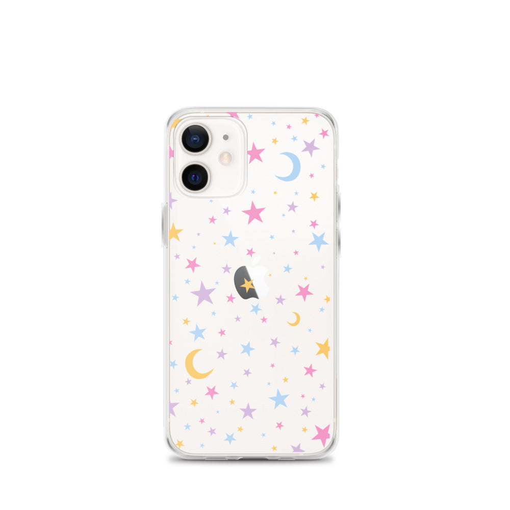 Moonlight Stars Clear iPhone Case