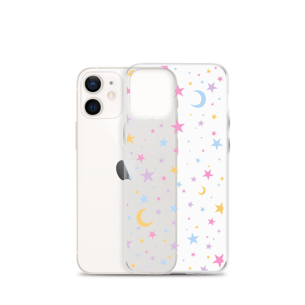 Moonlight Stars Clear iPhone Case