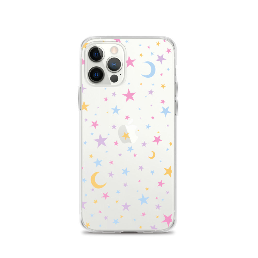 Moonlight Stars Clear iPhone Case