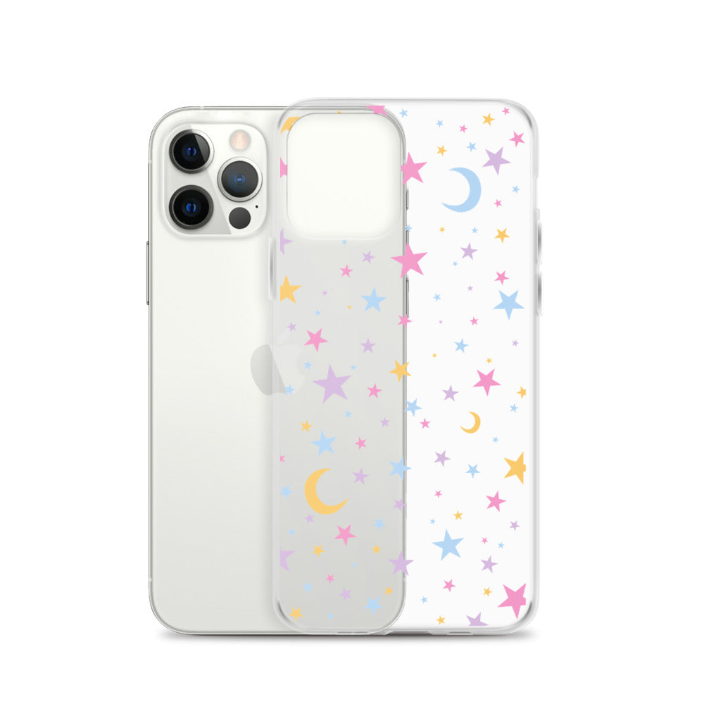 Moonlight Stars Clear iPhone Case