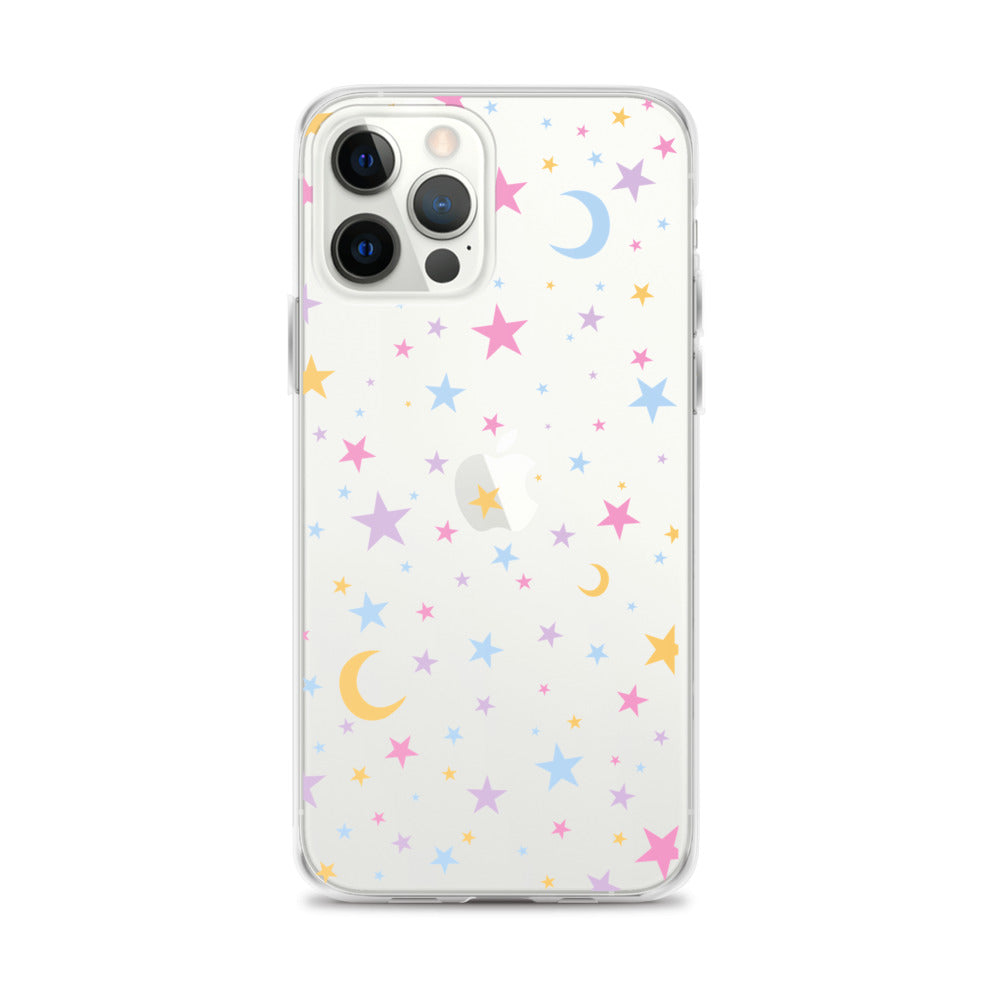 Moonlight Stars Clear iPhone Case