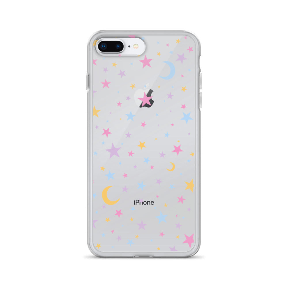 Moonlight Stars Clear iPhone Case