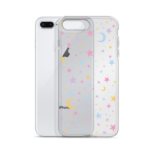Moonlight Stars Clear iPhone Case