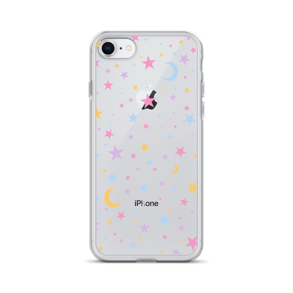 Moonlight Stars Clear iPhone Case