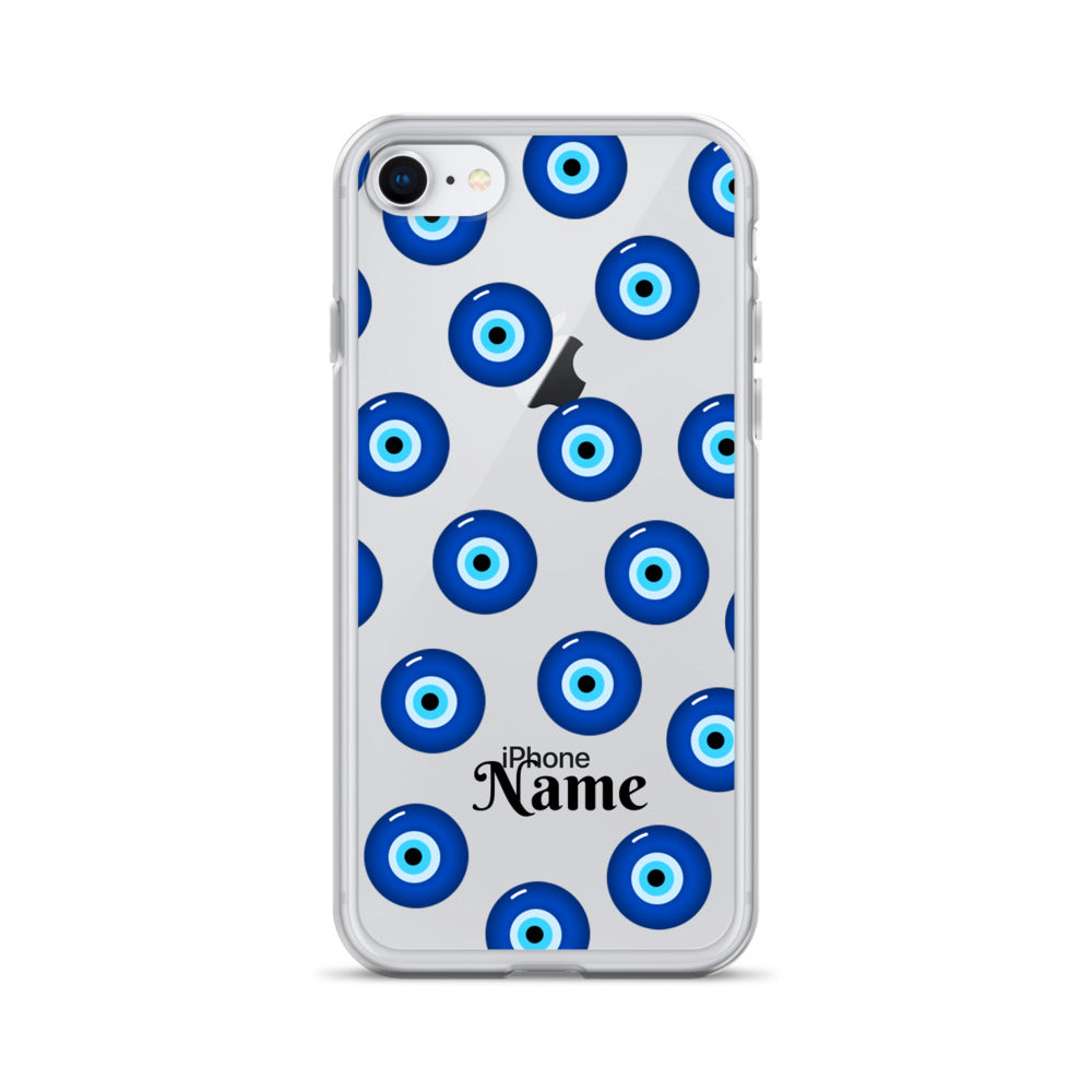 Personalized Evil Eye Clear iPhone Case