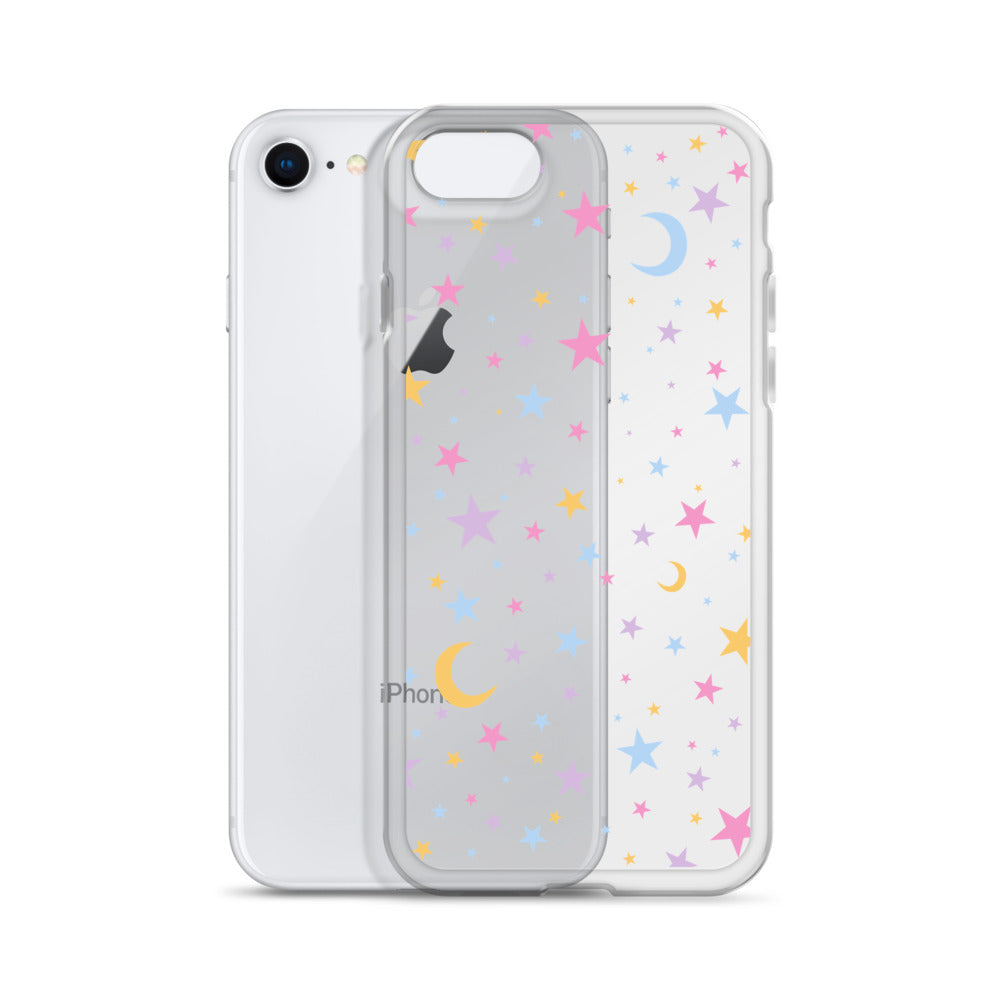 Moonlight Stars Clear iPhone Case