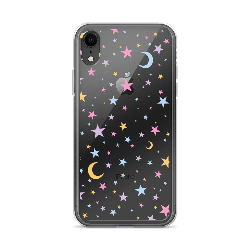 Moonlight Stars Clear iPhone Case