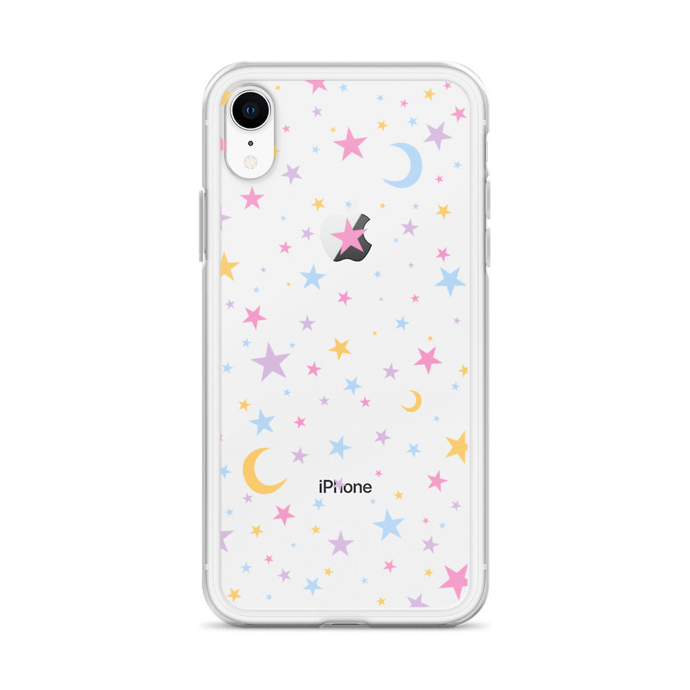 Moonlight Stars Clear iPhone Case