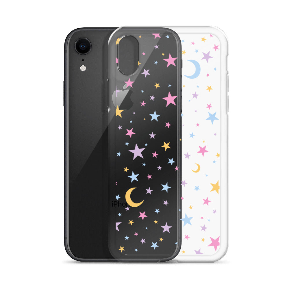 Moonlight Stars Clear iPhone Case