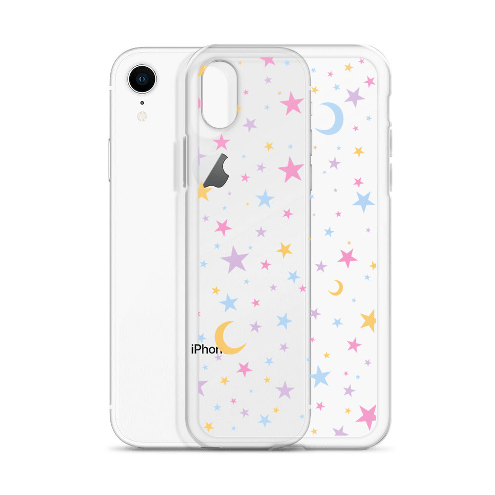 Moonlight Stars Clear iPhone Case