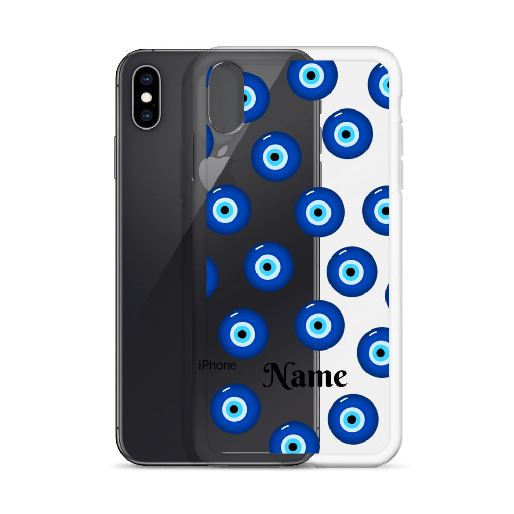 Personalized Evil Eye Clear iPhone Case