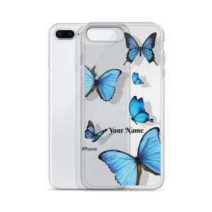 Personalized Transparent Butterfly iPhone Case - Limitless Jewellery