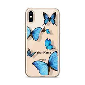 Personalized Transparent Butterfly iPhone Case - Limitless Jewellery