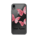 Personalized Pink Butterfly iPhone Case