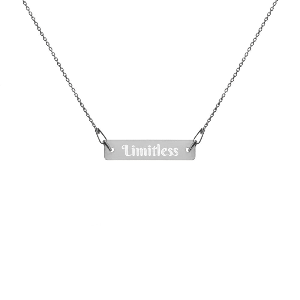 Engraved  Bar Chain Necklace - Limitless Jewellery