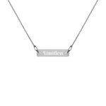 Engraved  Bar Chain Necklace - Limitless Jewellery