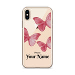 Personalized Pink Butterfly iPhone Case