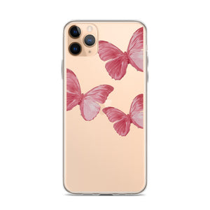 Transparent Pink Butterfly iPhone Case - Limitless Jewellery