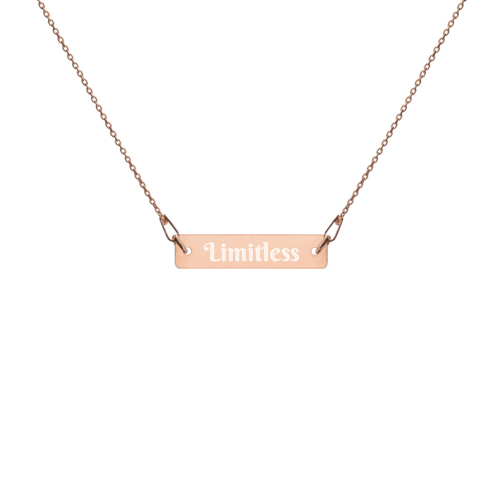 Engraved  Bar Chain Necklace - Limitless Jewellery