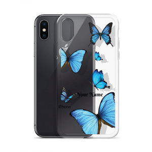 Personalized Transparent Butterfly iPhone Case - Limitless Jewellery
