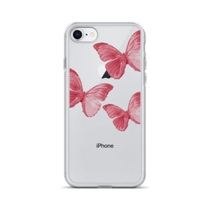 Transparent Pink Butterfly iPhone Case - Limitless Jewellery
