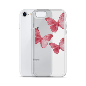 Transparent Pink Butterfly iPhone Case - Limitless Jewellery