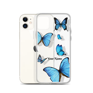 Personalized Transparent Butterfly iPhone Case - Limitless Jewellery