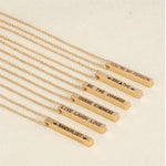 Personalized Bar Necklace - Limitless Jewellery