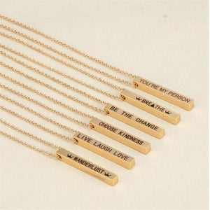 Personalized Bar Necklace - Limitless Jewellery
