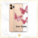 Personalized Pink Butterfly iPhone Case - Limitless Jewellery