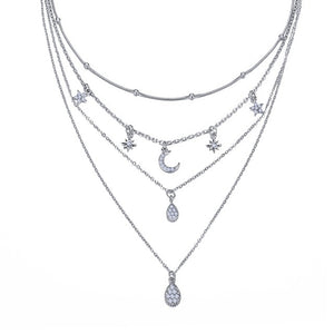 Multilayer Crystal Moon Necklaces - Limitless Jewellery