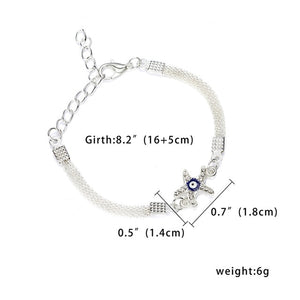 Blue Crystal Lucky Bracelet - Limitless Jewellery