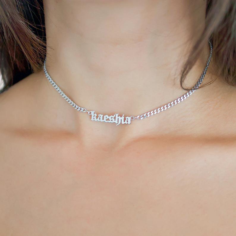 Personalized Old English Necklace - Limitless Jewellery