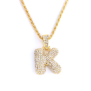 Bubble Pendant Letter Name Necklace - Limitless Jewellery
