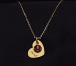 Personalized Birthstone Heart Necklace