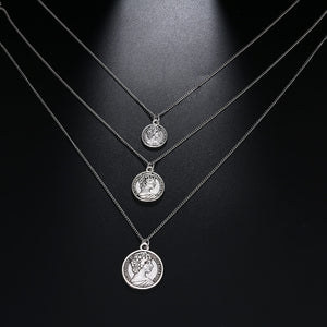 Carved Coin Necklace - Limitless Jewellery