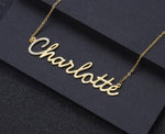 Personalized First Letter Cursive Iced Necklace
