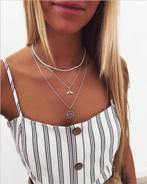 Multilayer Crystal Moon Necklaces - Limitless Jewellery
