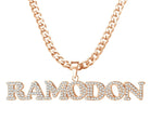 Personalized Capital Iced Out Necklace - Limitless Jewellery