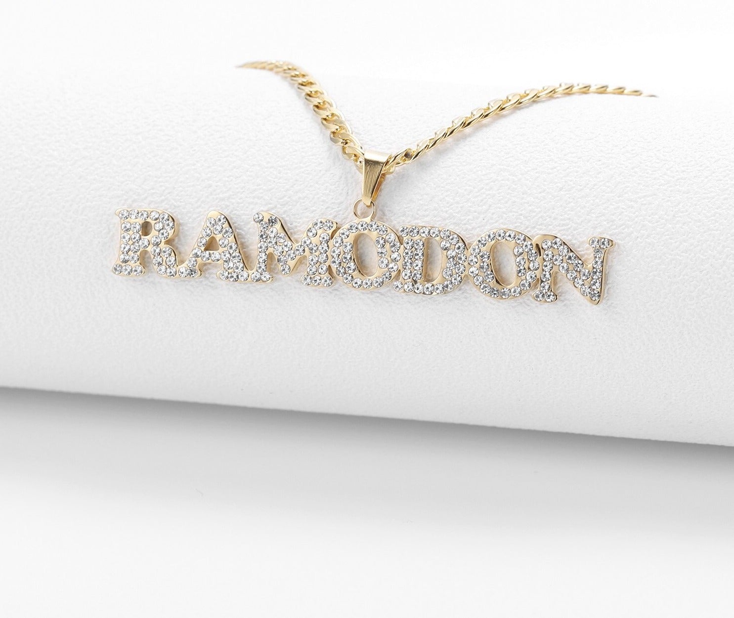 Personalized Capital Iced Out Necklace - Limitless Jewellery