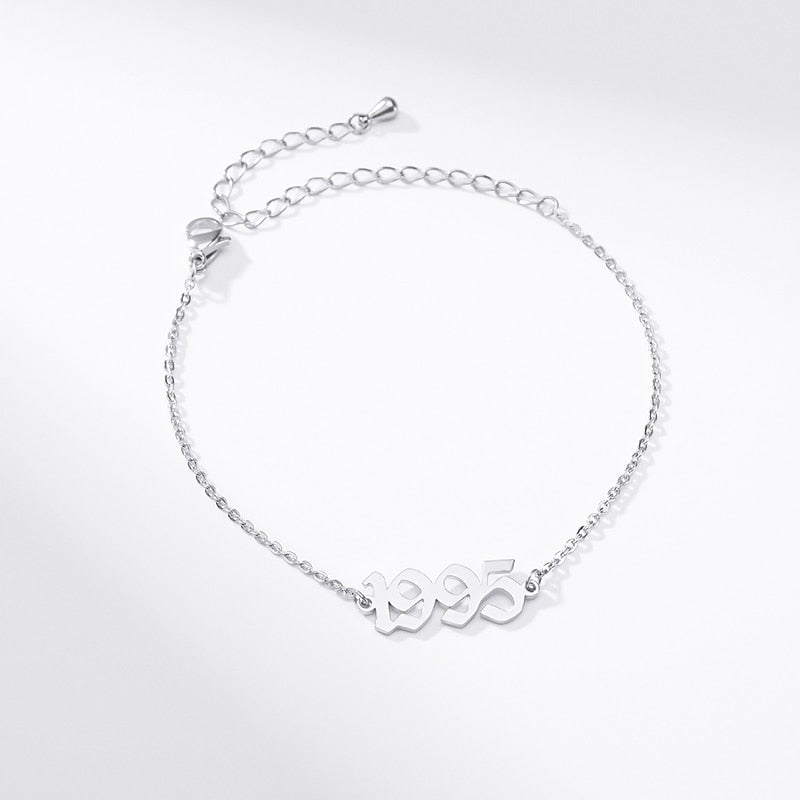 Birth Year Anklet Bracelet - Limitless Jewellery