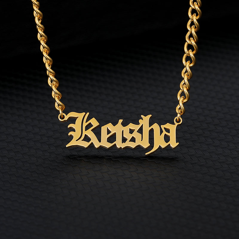 Personalized Old English Necklace - Limitless Jewellery